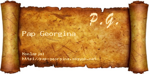 Pap Georgina névjegykártya